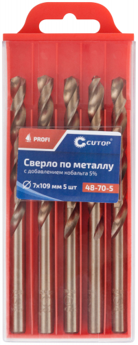Сверло по металлу Cutop Profi с кобальтом 5%, 7 x 109 мм (5 шт) в г. Санкт-Петербург  фото 3