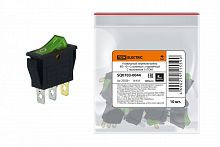 SQ0703-0044 Клавишный переключатель IRS-101-G зеленый с подсветкой 2 положения 1з TDM