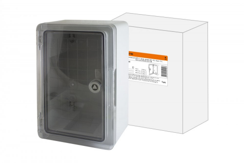 SQ0933-0201 Бокс пластиковый ЩМП-0-1, прозр., крышка, ABS, IP65, -45 до +75 С, навесной, (300х200х130) TDM