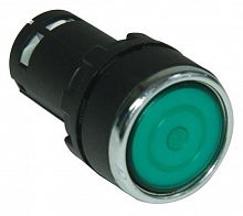 MB100FY Кнопка нажимная моноблочная с фиксацией 22мм IP 40 1НО зел. EMAS 