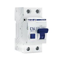 TKE-PZ60-RCBO-2-16-30-AC Выключатель автоматический дифференциального тока 2п (1P+N) C 16А 30мА тип AC 6кА PRIZMA TOKOV ELECTRIC 