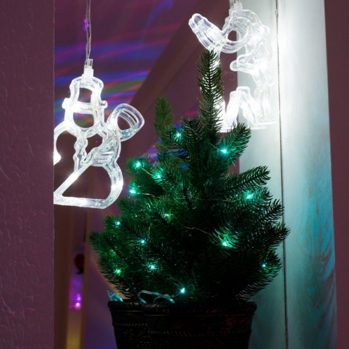 Фигура светодиодная "Санта Клаус" 190х130х10мм 8LED бел. 1Вт 4.5В IP20 на присоске с подвесом элементы питания 3хAAA (в компл.) Neon-Night 501-018 в г. Санкт-Петербург  фото 8