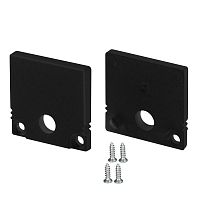 047637 Заглушка SL-SLIM20-H20 BLACK с отверстием пластик (комплект) Arlight 