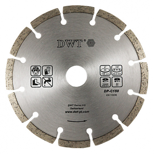 Диск алмазный, сегментный диск для сухой резки армированного ж/б, лазерная наварка резцов (DP-C180) 180 х 2.4 мм в г. Санкт-Петербург 