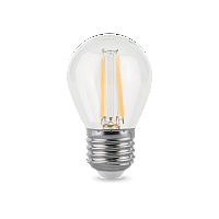 Лампа светодиодная филаментная Black Filament 7Вт P45 шар 2700К тепл. бел. E27 550лм GAUSS 105802107 в г. Санкт-Петербург 