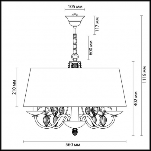 Подвесная люстра Odeon Light Classic Niagara 3921/4 в г. Санкт-Петербург  фото 2