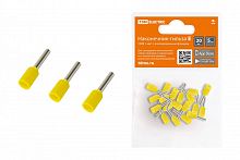 SQ0568-0038 Наконечник-гильза Е1008 1мм2 с изолированным фланцем (20шт) TDM