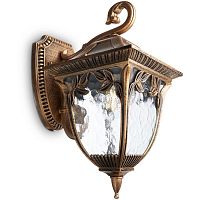 Светильник садово-парковый Feron PL4072 четырехгранный на стену вниз 60W E27 230V, черное золото 11484 в г. Санкт-Петербург 