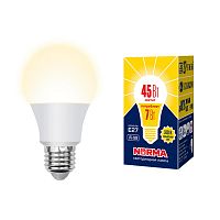 UL-00005619 Лампа светодиодная LED-A60-7W/3000K/E27/FR/NR Norma 7Вт матовая 3000К тепл. бел. E27 (упак. картон) Volpe 