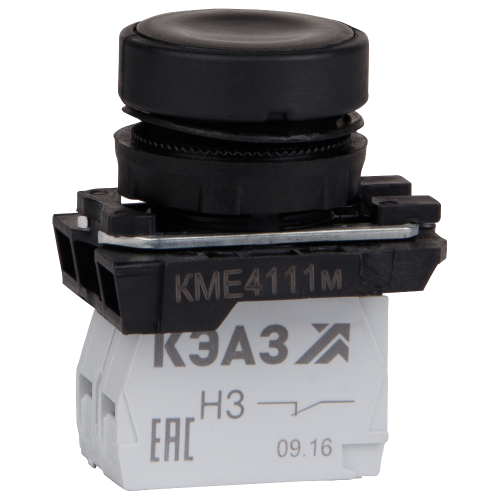 248240 Кнопка управления КМЕ4111м 1но+1нз IP40 цилиндр черн. КЭАЗ 