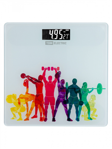 Весы электронные напольные "Фитнес", стекло, деление 0.01 кг, макс. 180 кг, 28х28 см, TDM в г. Санкт-Петербург  фото 3