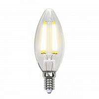 Лампа светодиодная филаментная Uniel E14 6W 3000K прозрачная LED-C35-6W/WW/E14/CL GLA01TR UL-00002196 в г. Санкт-Петербург 