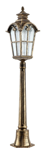Светильник садово-парковый Feron PL5107 столб четырехгранный 100W 230V E27, черное золото 11532 в г. Санкт-Петербург 