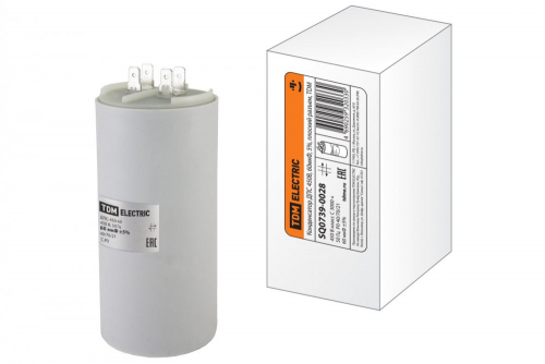 SQ0739-0028 Конденсатор ДПС 450В, 60мкФ, 5%, плоский разъем, TDM