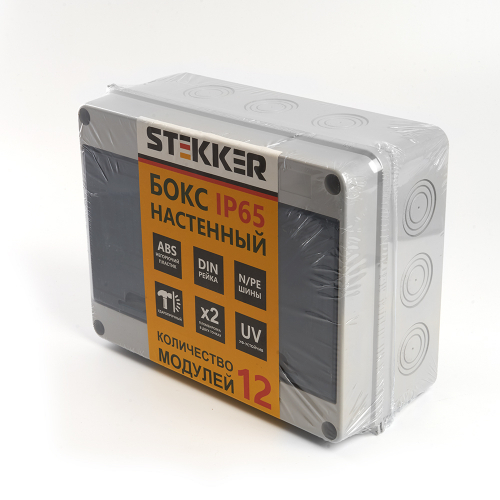 Бокс настенный STEKKER EBX50-1/12-65 12 модулей, пластик, IP65 39191 в г. Санкт-Петербург  фото 6