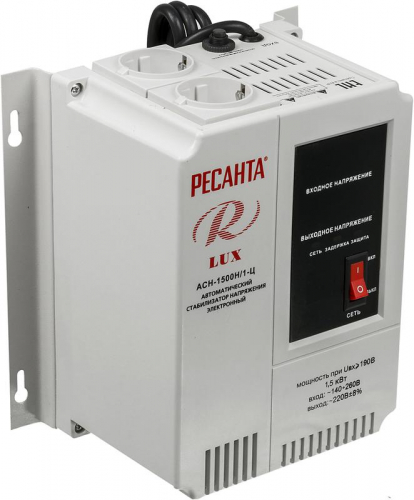 Стабилизатор напряжения АСН-1500Н/1-Ц Lux 1ф 1.5кВт настен. IP20 Ресанта 63/6/20 в г. Санкт-Петербург  фото 3