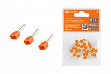 SQ0568-0047 Наконечник штыревой втулочный изолированный (двойной) НШвИ (2) 0.5×8 (20шт) TDM