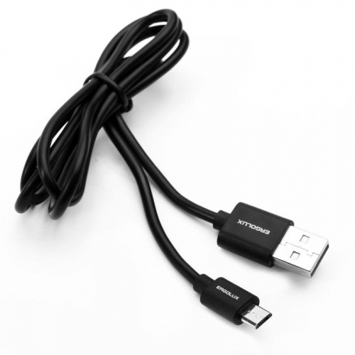 Кабель USB Micro USB 2А 1м зарядка + передача данных черн. (пакет) ERGOLUX 15088 в г. Санкт-Петербург 