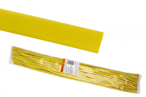 SQ0518-0251 Термоусаживаемая трубка ТУТнг 20/10 желтая по 1м (50 м/упак) TDM