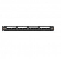 NMC-RP24UE2-1U-BK Патч-панель 19дюйм 1U 24 порта кат.6 (класс E) 250МГц RJ45/8P8C 110/KRONE T568A/B неэкран. с органайзером черн. NIKOMAX 