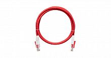 NMC-PC4UE55B-005-CS-RD Шнур коммутационный с замком U/UTP 4 пары кат.6 (Класс Е) 250МГц 2хRJ45/8P8C T568B мж BC (чистая медь) 24AWG (7х0195мм) LSZH нг(А)-HFLTx красн. 5м NIKOMAX 