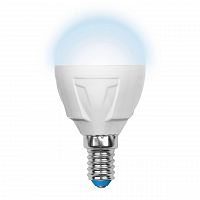 Лампа светодиодная Uniel E14 7W 4000K матовая LED-G45 7W/NW/E14/FR PLP01WH UL-00002417 в г. Санкт-Петербург 