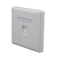 10-0333-1 Панель лицевая 1 порт 80х80 Keystone шторка (DIY) SUPRLAN 