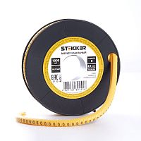 Кабель-маркер "0" для провода сеч.1,5мм2 STEKKER CBMR15-0 , желтый, упаковка 1000 шт 39086 в г. Санкт-Петербург 