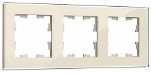 BR-M32-G-K10 Рамка 3-м BRITE РУ-3-2-БрВа стекло ванильн. IEK 