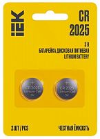 Элемент питания дисковый литиевый CR2025 (блист.2шт) IEK ABT-CR2025-OP-L02 в г. Санкт-Петербург 