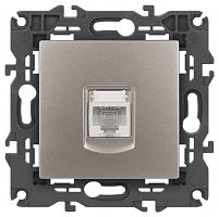 Б0065764 Розетка компьютерная Elegance 14-3107-16 RJ45 титан Эра 