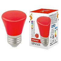 Лампа светодиодная Volpe E27 1W красная LED-D45-1W/RED/E27/FR/С BELL UL-00005638 в г. Санкт-Петербург 