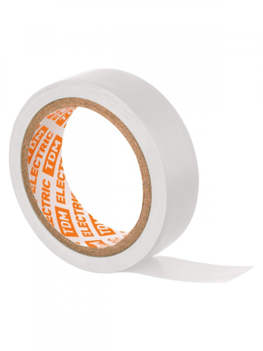 SQ0526-0071 Изолента ПВХ 0.13х15мм Белая 5м TDM