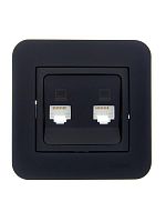 Розетка компьютерная 2-м СП ASTI IP20 RJ45 в сборе черн. бархат LEZARD 7081-4242-141 в г. Санкт-Петербург 