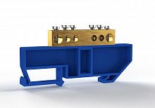TKE-BCB-812-6-DIN/N Шина нулевая на DIN-изоляторе 8х12мм 6 отвер. латунь TOKOV ELECTRIC 