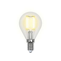 Лампа светодиодная филаментная Uniel E14 6W 3000K прозрачная LED-G45-6W/WW/E14/CL UL-00000197 в г. Санкт-Петербург 