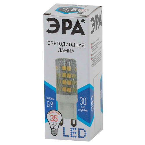 Лампа светодиодная ЭРА G9 3.5W 4000K прозрачная LED JCD-3.5W-CER-840-G9 Б0027862 в г. Санкт-Петербург  фото 3