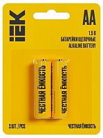 Элемент питания алкалиновый AA/LR6 Alkaline (блист.2шт) IEK ABT-LR06-OP-L02 в г. Санкт-Петербург 