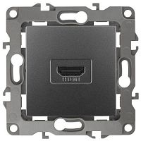 Б0027487 Розетка 12-3114-12 HDMI графит ЭРА 