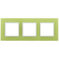 Б0034516 Рамка 3-м 14-5103-26 стекло Elegance лайм+бел. ЭРА 