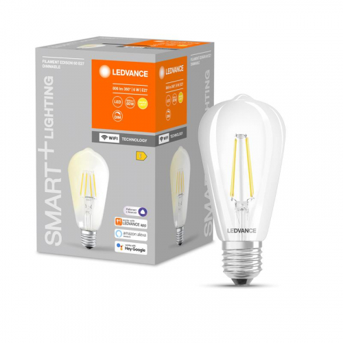 Лампа светодиодная SMART+ Filament Edison Dimmable 60 5.5Вт E27 LEDVANCE 4058075528277 в г. Санкт-Петербург 