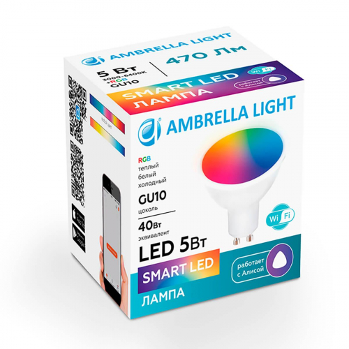 Светодиодная лампа Ambrella light 207500 Smart LED MR16 5W+RGB 3000K-6400K 220-240V в г. Санкт-Петербург  фото 2