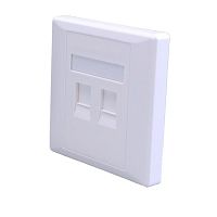 10-0334-1 Панель лицевая 2 порта 80х80 Keystone шторка (DIY) SUPRLAN 