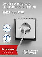 Розетка с таймером Feron TM21 недельная электронная мощность 3500W/16A 23215 в г. Санкт-Петербург 