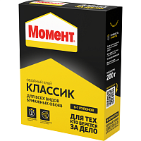 Б0008054 Клей обойный Классик 200г Момент 