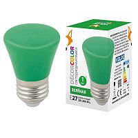 Лампа светодиодная Volpe E27 1W зеленая LED-D45-1W/GREEN/E27/FR/С BELL UL-00005640 в г. Санкт-Петербург 