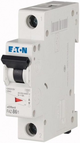 278529 Выключатель автоматический модульный 1п B 6А 15кА FAZ EATON  фото 3