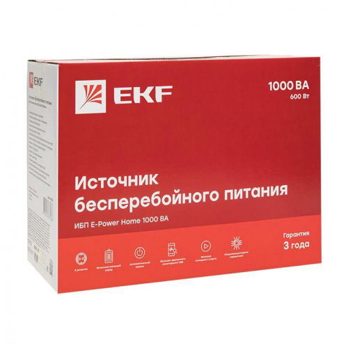 Источник бесперебойного питания линейно-интерактивный E-Power Home 1000ВА PROxima EKF SSW-1000 в г. Санкт-Петербург  фото 2