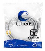 7911c Патч-корд F/UTP кат.6 PC-FTP-RJ45-Cat.6-3m-LSZH 2xRJ45/8p8c экранир. LSZH 3м сер. Cabeus 