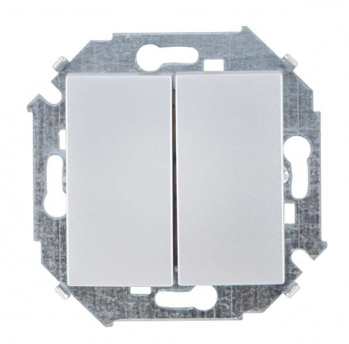 1591398-033 Выключатель 2-кл. СП Simon 15 10А IP20 винтов. зажим механизм алюм. Simon 